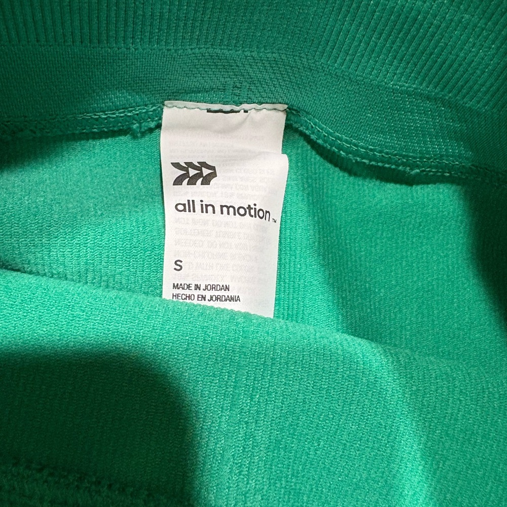 All in Motion Green Bike Shorts Women’s Size Small High Waist - Picture 7 of 8